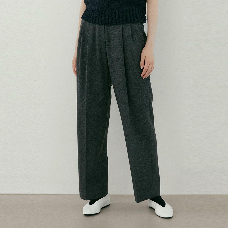 [블랭크공삼] wool tuck pants (grey)