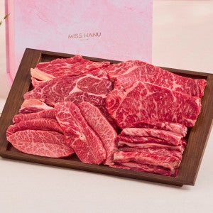 미쓰하누 (신선집중) 1++NO.9 등급 한우선물세트 구이모듬1kg 등심 채끝 갈비살 부채살  시그니처2호  추석 선물