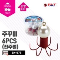 [백경조침] BK-978 쭈꾸미 진주펄 애자 (6개입)