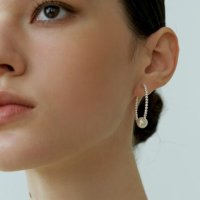 러브미몬스터 Hematite Pearl Ring Earrings