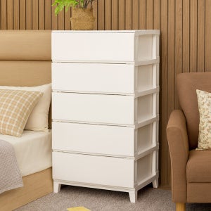 보노하우스 보노 심플리 550 플라스틱 서랍장 5단 와이드형 인테리어 수납장