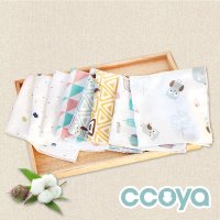 꼬야 ccoya 고급 순면 100%_무형광 손수건 (5매)  트라이앵글 핑크