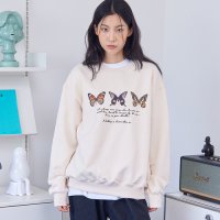 [낫띵이즈베럴댄미] BUTTERFLY SWEATSHIRTS_cream