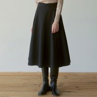 [얀13] COTTON FLARE SKIRT_BLACK