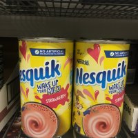 네슬레 네스퀵 딸기맛 파우더 250gx2개 Nestle Nesquik Strawberry Milk Drink