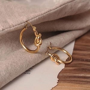 써지컬스틸 매듭슬로우 귀걸이