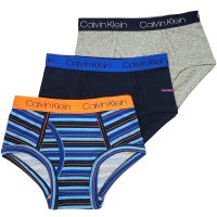 캘빈클라인 Calvin Klein Underwear 캘빈클라인키즈 아동 삼각팬티 스트라이프 3종세트 4-5세