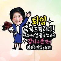 감사와존경-여 포토 케이크토퍼 퇴직 정년퇴임