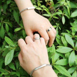 KC인증] 바 체인 각인 커플 반지, 드앨리스(d’Alice)