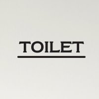 코이핀즈 언더바 toilet 영어 화장실 표시 도어 스티커