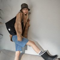 [페넥] FABRIC HOBO BAG - BLACK