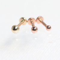 14k 골드 볼 피어싱 2mm 2.5mm 3mm 인터널 라블렛 이너컨츠