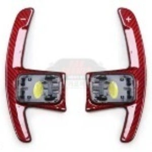 BMW 5시리즈 (G30) 카본 롱패들쉬프트 기어 패들 스위치/업다운 레버 2PCS (레드카본파이버) 17-23년