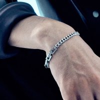 스칼렛또블랙 Square chain bracelet JB007