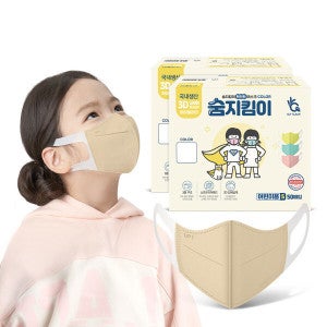 숨지킴이 숨지킴이 새부리형 일회용마스크 어린이 베이지 100매