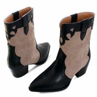 kami et muse Suede combi western heel boots KM21w105