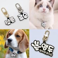 반려동물 인식표 강아지 고양이 네임택 이름표 목줄 애견