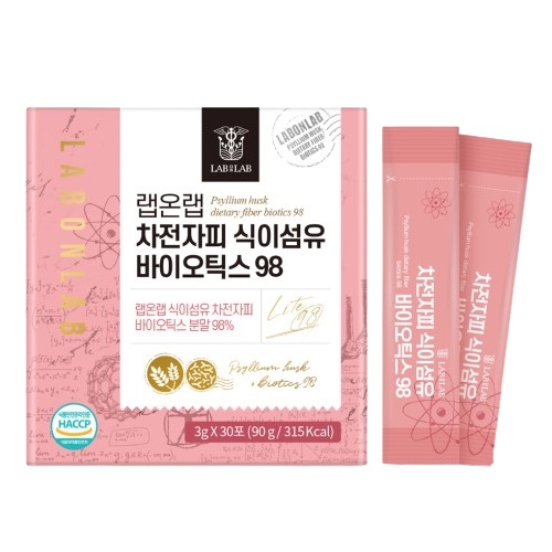 <b>랩온랩 차전자피 식이섬유</b> 바이오틱스 98 3g x 30포