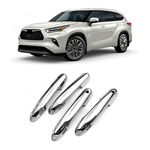 For Toyota Highlander 2020-2022 ABS Chrome Front Bumper Lip Molding Strips Trim 