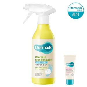 더마비 데오프레쉬 풋 샴푸클린코튼 400ml+튜브견본(랜덤)