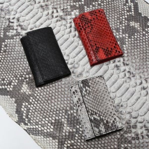 리얼 파이톤뱀가죽 미니지갑 키홀더 겸용, 샤프레