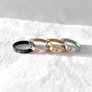 4색링 나의 탄생화🌸반지 생일 기념일 커플링 우정템, TORING❤️각인커플링