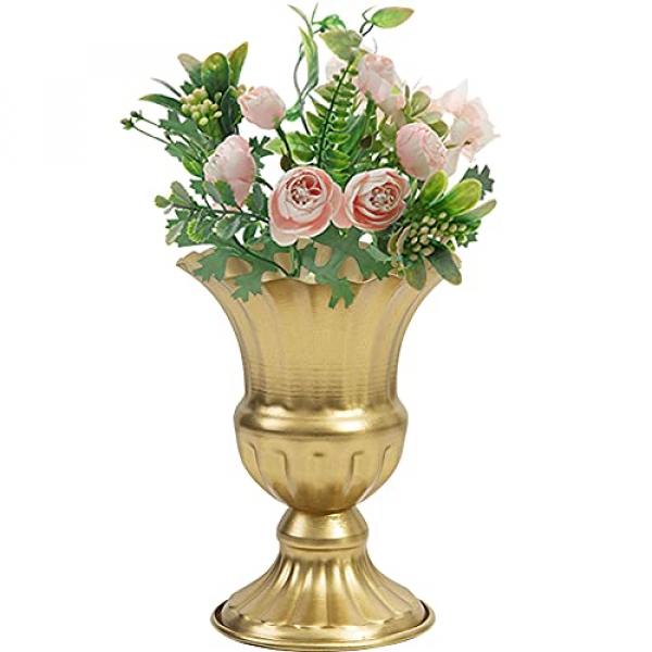 Kelendle Set of 5 Metal Galvanized Flower Vase Farmhouse Flower Bucket with Handle Flower Pot Table Centerpiece Rustic Home Decor for Living Room Flower Arranging Accessories Wedding 