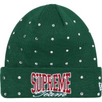 슈프림 라인스톤 비니 다크 그린 Supreme New Era Rhinestone Beanie