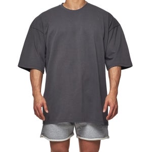 헤비코튼 오버핏 반팔티(차콜)당일발송