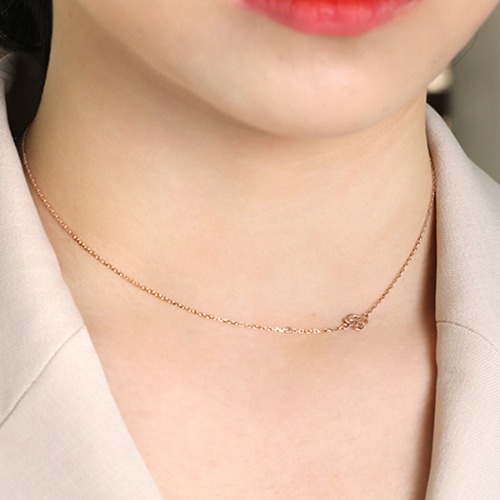 단골금집 18k목걸이 세레나 초커 이니셜 목걸이