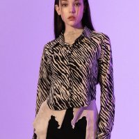 [비에이블투]Zebra Silky Shirts (BEIGE)