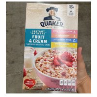 Quaker Fruit Cream Instant Oatmeal 미국 퀘이커 후르츠 앤 크림 인스턴트 오트밀 8개입 2팩