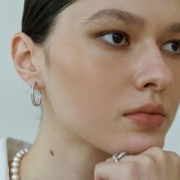 러브미몬스터 Surgical Cubic Ring Earrings