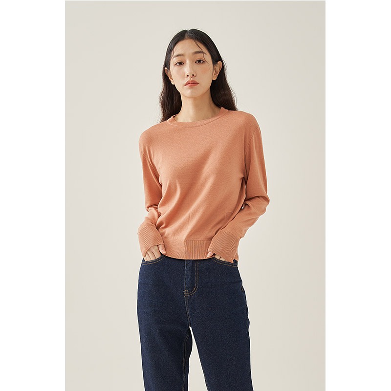 [이올로] Women Woolsilk Crewneck Pink - 핑크