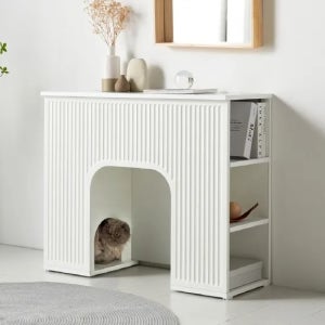 [스코나]베닝턴 벽난로 콘솔 수납 반려묘하우스