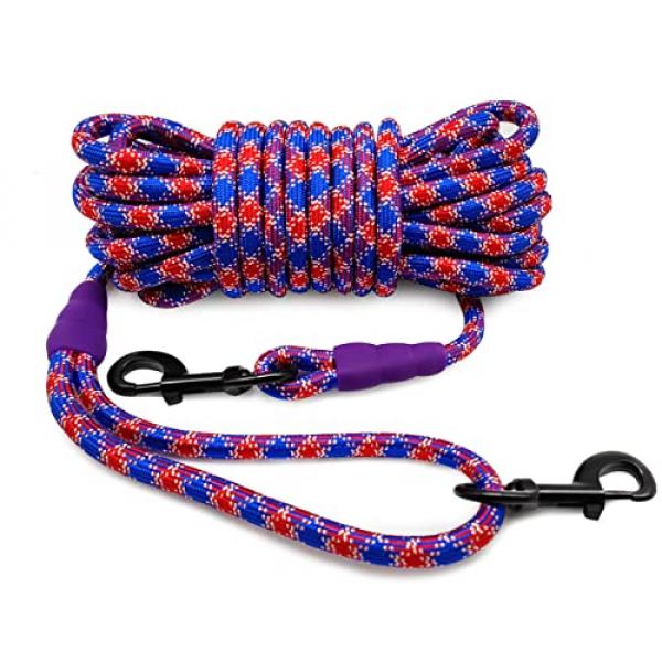 G.C Multifuctional Rope Dog Leash 6FT Adjustable Durable Cotton Braided Double Dog Leash Heavy Duty Pet Training Slip Lead for Small Medium Large Dogs