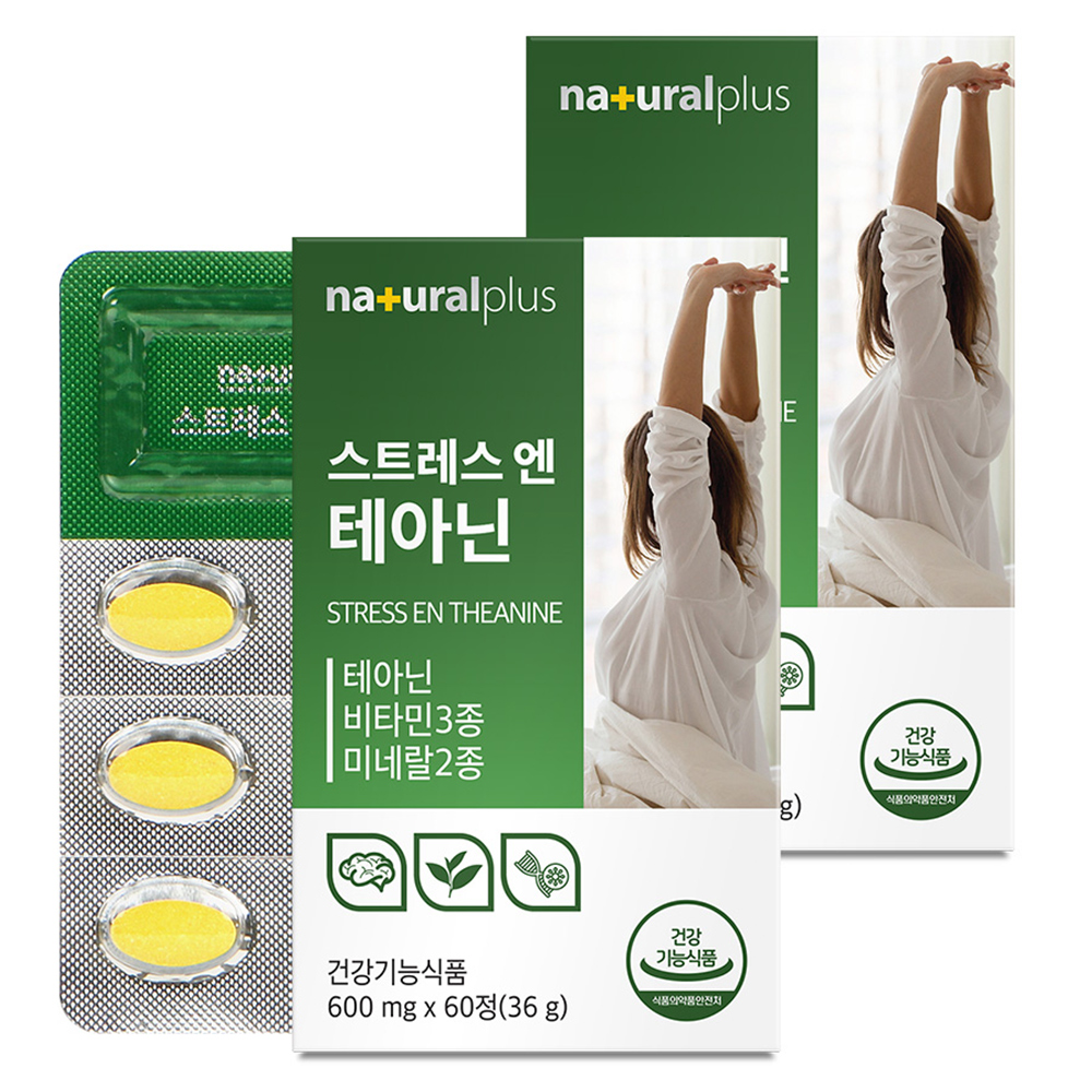 <b>내츄럴플러스 스트레스</b> 엔 테아닌 36g  60정  2개