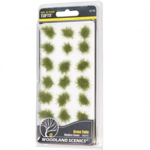16000 우드랜드 수풀완제품 MEDIUM GREEN GRASS TUFTS 1팩 (21pcs) - JWFS771