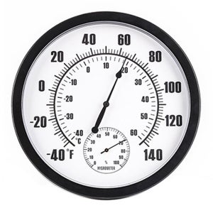 (원형 온습도계 E타입) 고급 정밀 아날로그 벽걸이 온도계 습도계 온도 습도 실내 실외