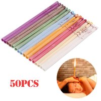 이어캔들 귀뜸봉 50 개 대 귀 치료 왁스 제거 클리너 Coning 인디애나 향수 Candling