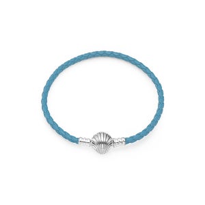 판도라 598951C01-S 모먼트 씨쉘 클래습 터쿼이스 브레이드 가죽 팔찌