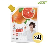 꽃샘식품 꽃샘 별난알맹이 자몽 파우치 500gX4 이자몽 6484C4