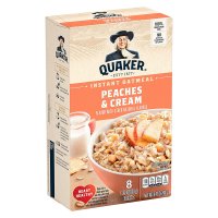 Quaker 퀘이커 인스턴트 오트밀 복숭아 크림 30g x 8팩 피치 귀리 시리얼 Peach