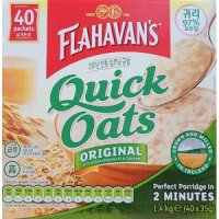 코스트코 FLAHAVANS 플라하반 퀵오트 오리지날 35g X 40입 오트밀 식사대용 귀리 소포장