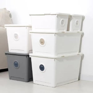 1+1 수납함 도트 리빙박스 정리함