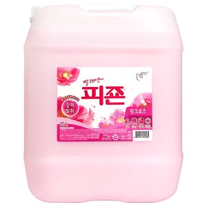 피죤 레귤러 섬유유연제 핑크로즈 20L 1개 대용량  저자극 핑크로즈향 세탁 빨래용 섬유린스
