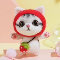 DIY 고양이 양모 펠트 공예 인형 만들기