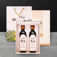 [트레이더스][웰굿]국내산 참기름 들기름 선물세트 3호(참기름300ml,들기름300ml)(+선물박스,쇼핑백)