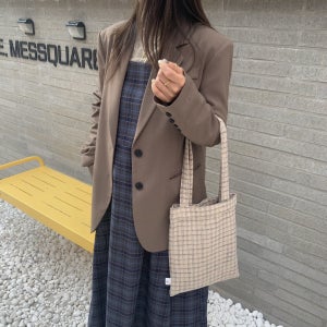 [SALE] 체크 트위드 미니 숄더백 보조가방, 희소(稀少)