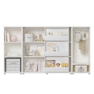 샘키즈 슬라이딩 전면책장 수납장 선반,행거형 2000